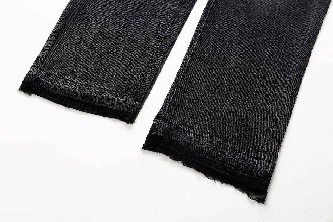 643#Gallery Dept new basic style washed small straight leg jeans American high street casual trousers washed black washed blue S～XL p220